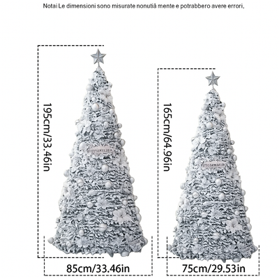 Albero di Natale Innevato Pieghevole – Senza Montaggio, Decorato e Pronto all’Uso 🎅🎅
